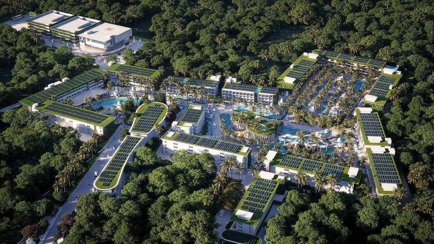 Nebu Resort — vue aérienne du complexe